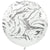 Kalisan Space Nebula - White W/ Silver Ink 24″ Latex Balloon