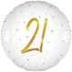 Elegant Sparkle White 21 Holographic 18" Foil Balloon