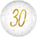 Elegant Sparkle White 30 Holographic 18" Foil Balloon