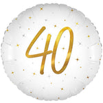 Elegant Sparkle White 40 Holographic 18" Foil Balloon