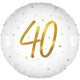 Elegant Sparkle White 40 Holographic 18" Foil Balloon