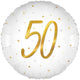 Elegant Sparkle White 50 Holographic 18" Foil Balloon
