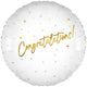 Elegant Sparkle White Congratulations Holographic 18" Foil Balloon