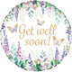Watercolour Floral Get Well Soon 18" Foil Balloon