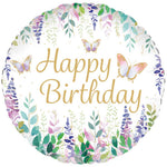Watercolour Floral Birthday 18" Foil Balloon