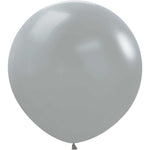 Sempertex Deluxe Grey 24" Latex Balloons - 3pk