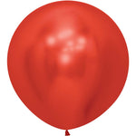 Sempertex Reflex Crystal Red 24" Latex Balloons - 3pk
