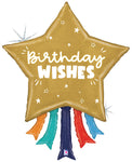 Birthday Wishes Star 43" Balloon