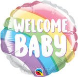 Welcome Baby Rainbow 4" Air-fill Balloon (requires heat sealing)