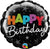 Birthday Stars Black 4" Air-fill Balloon (requires heat sealing)