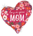 Mother's Day Floral Heart 35" Balloon