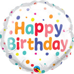 Birthday Colorful Confetti 4" Air-fill Balloon (requires heat sealing)