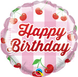 Birthday Cherries 4" Air-fill Balloon (requires heat sealing)