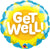 Get Well Sun 4" Air-fill Balloon (requires heat sealing)