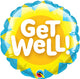 Get Well Sun 4" Air-fill Balloon (requires heat sealing)