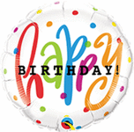 Happy Birthday Dots 18" Balloon