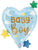 Baby Boy Heart Stars 25" Balloon