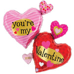 Valentine Pattern Multi Hearts 30″ Balloon