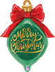 Satin Merry Christmas Ornament 31" Balloon