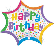 Birthday Confetti Burst 27" Balloon