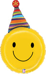 Party Hat Smiley Face 29" Balloon