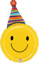 Party Hat Smiley Face 29" Balloon