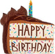 Birthday Chocolate Cake Slice 28" Balloon