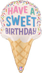 Sweet Birthday Ice Cream Cone 28" Balloon