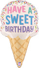 Sweet Birthday Ice Cream Cone 28" Balloon