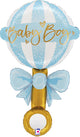 Satin Baby Boy Rattle 35" Balloon
