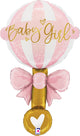 Satin Baby Girl Rattle 35" Balloon