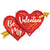 Valentine Two Hearts Arrow 40″ Balloon