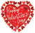 Valentine Frilled Heart 27″ Balloon