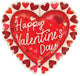 Valentine Frilled Heart 27″ Balloon