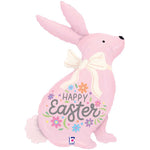 Easter Pink Bunny 32" Foil Balloon
