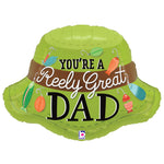 Reely Great Dad Fishing Hat 30" Foil Balloon