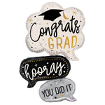 Special Delivery Grad Speech Bubbles 57" Foil Balloon