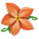 Linky Plumeria - Orange 39" Foil Balloon