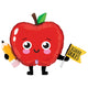 School Rules Apple 31" Foil Balloon