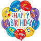 Birthday Balloon Wreath 27"  Foil Balloon