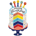 Sliced Birthday Cake 32"  Foil Balloon