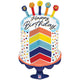 Sliced Birthday Cake 32"  Foil Balloon