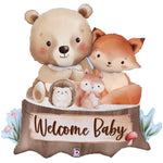 Woodland Welcome Baby 34"  Foil Balloon