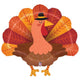 Delightful Thanksgiving Turkey  28" Foil Balloon