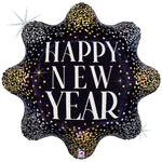 Sparkle New Year Burst  30" Foil Balloon