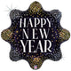 Sparkle New Year Burst  30" Foil Balloon