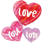 Love You Lots Heart Trio 34" Foil Balloon
