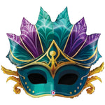 Opulent Mardi Gras Mask 33" Foil Balloon