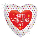 Valentine Mini Hearts 18" Balloon