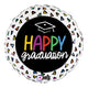 Happy Graduation Triangles 18" Balloon